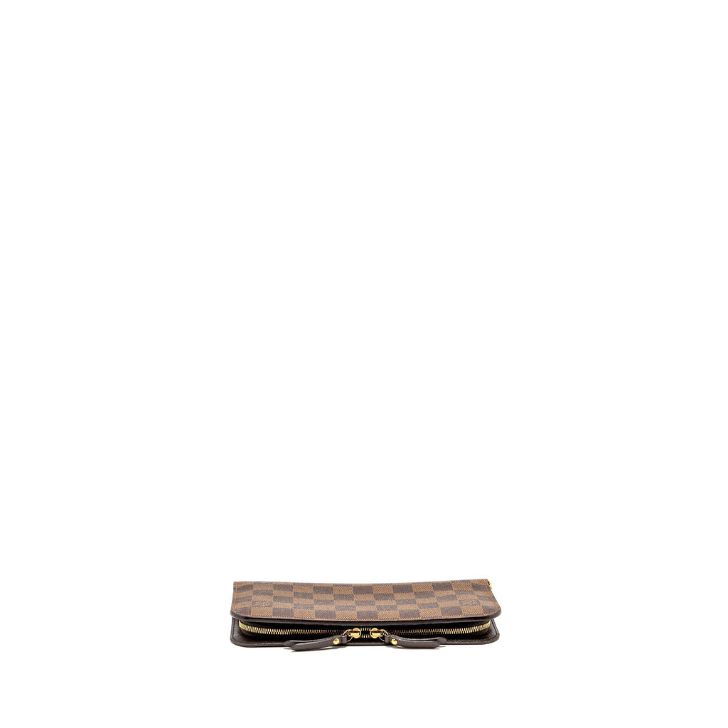 LOUIS VUITTON FOLD WALLET DAMIER EBENE CANVAS GHW