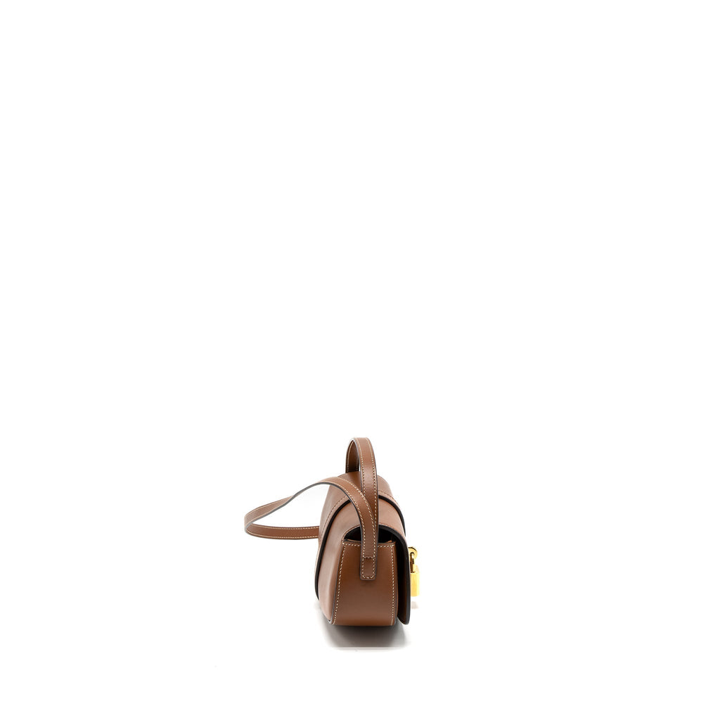 CELINE CLUTCH ON STRAP TABOU CALFSKIN TAN GHW