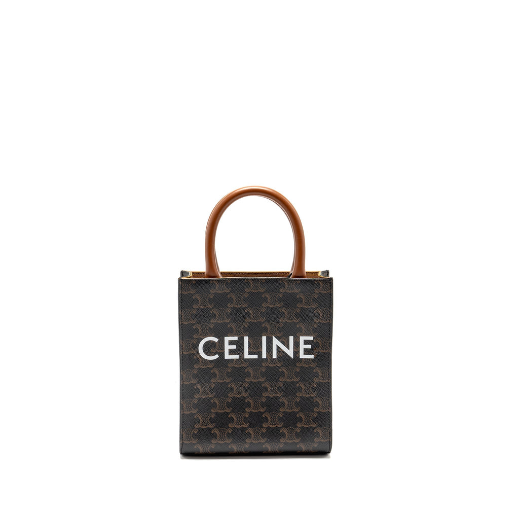 CELINE MINI VERTICAL CABAS TRIOMPHE CANVAS GHW