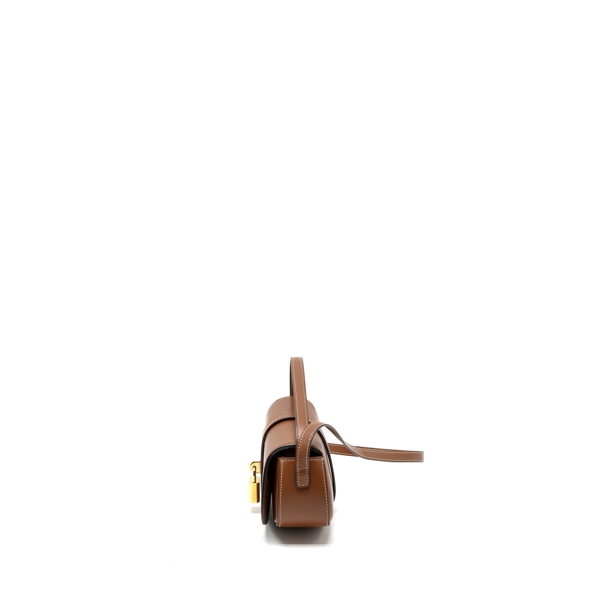 CELINE CLUTCH ON STRAP TABOU CALFSKIN TAN GHW
