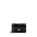 CHANEL SMALL CLASSIC DOUBLE FLAP BAG LAMBSKIN BLACK GHW