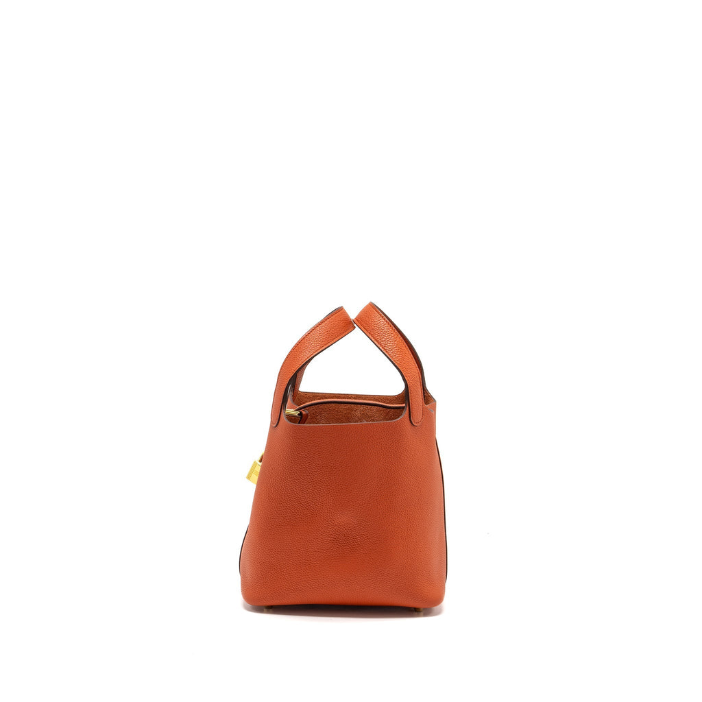 HERMES PICOTIN 18 LOCK BAG TAURILLON MAURICE 6C CUIVRE GHW