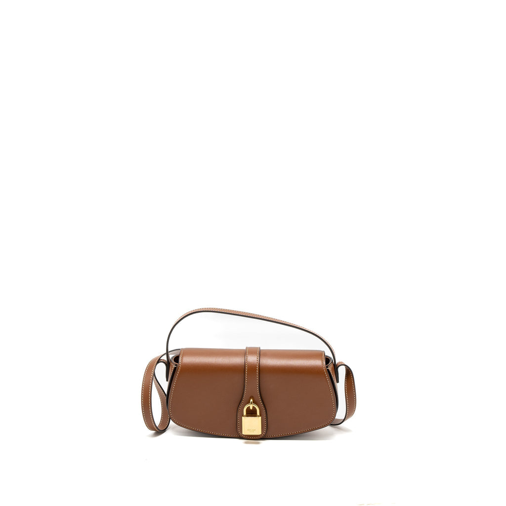 CELINE CLUTCH ON STRAP TABOU CALFSKIN TAN GHW