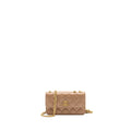 CHANEL 22K GOLD PILLAR MINI FLAP BAG LAMBSKIN DARK BEIGE GHW (MICROCHIP)