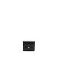 CHANEL CLASSIC COMPACT WALLET CAVIAR BLACK SHW (MICROCHIP)