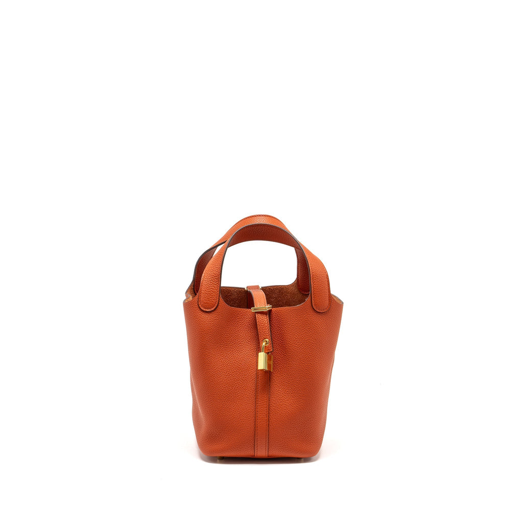 HERMES PICOTIN 18 LOCK BAG TAURILLON MAURICE 6C CUIVRE GHW