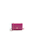 CHANEL TRENDY CC WALLET ON CHAIN LAMBSKIN FUCHSIA GHW