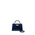 hermes mini kelly II box calfskin blue Saphir GHW