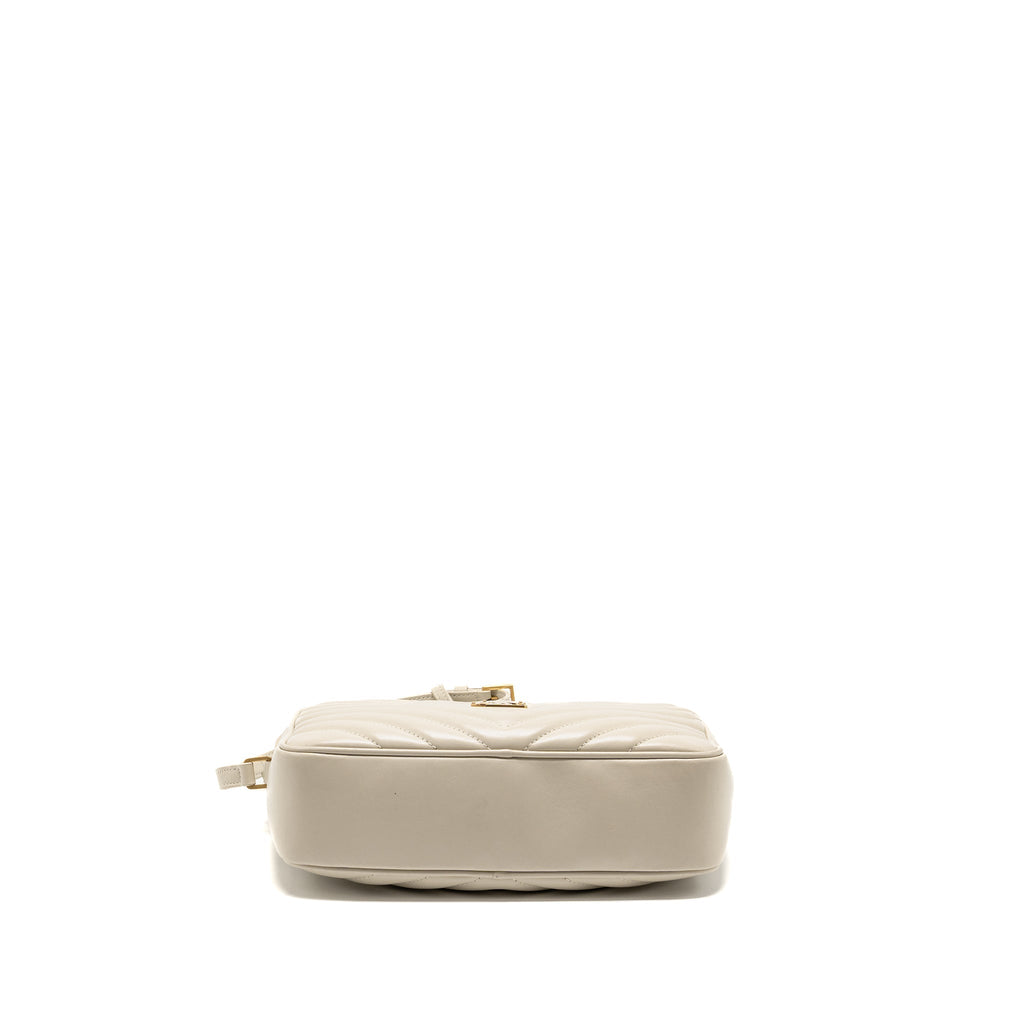 SAINT LAURENT/YSL LOU CAMERA BAG CALFSKIN WHITE GHW