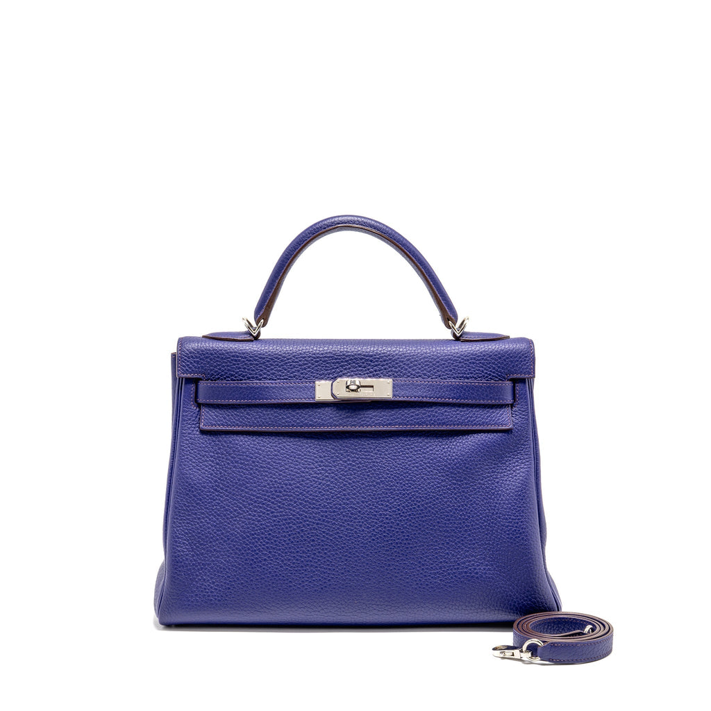 HERMES KELLY 32 CLEMENCE 9K IRIS SHW
