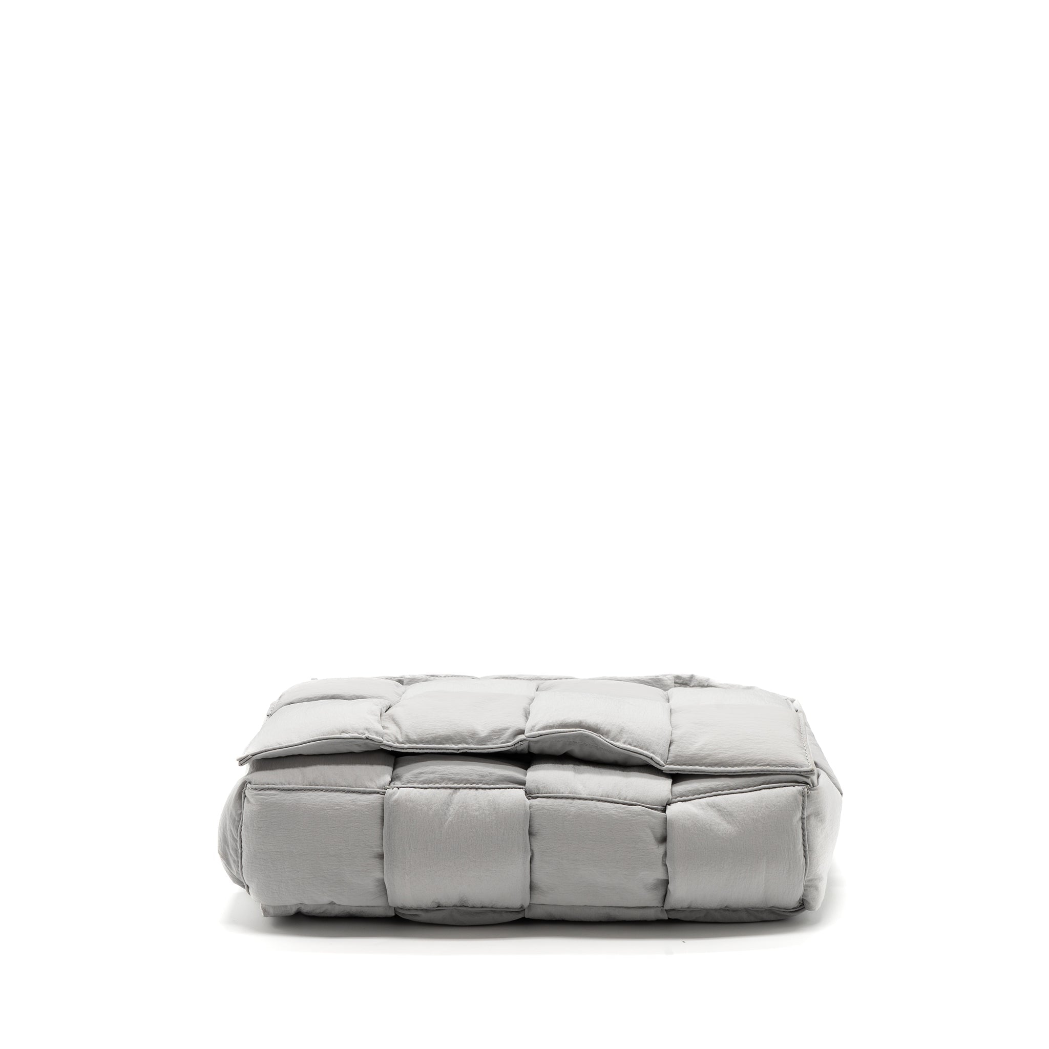 BOTTEGA VENETA PADDED TECH CASSETTE INTRECCIO NYLON LIGHT GREY SHW