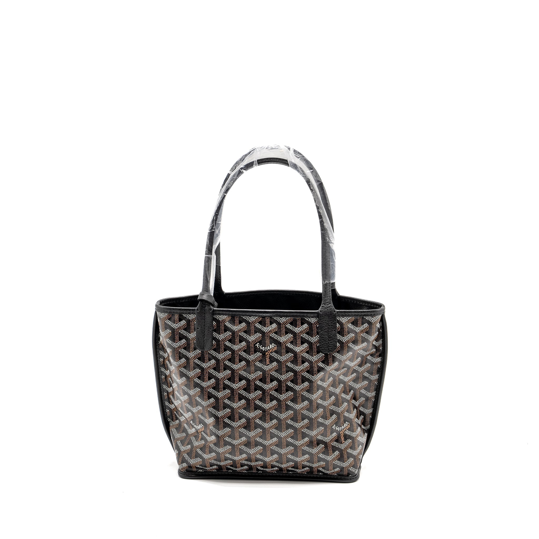 GOYARD MINI ANJOU TOTE GOYARDLINE CANVAS/LEATHER BLACK SHW