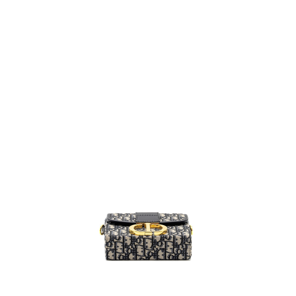 DIOR 30 MONTAIGNE BOX BLUE OBLIQUE JACQUARD GHW