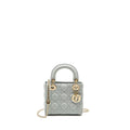 DIOR MINI LADY DIOR LAMBSKIN LIGHT BLUE LGHW