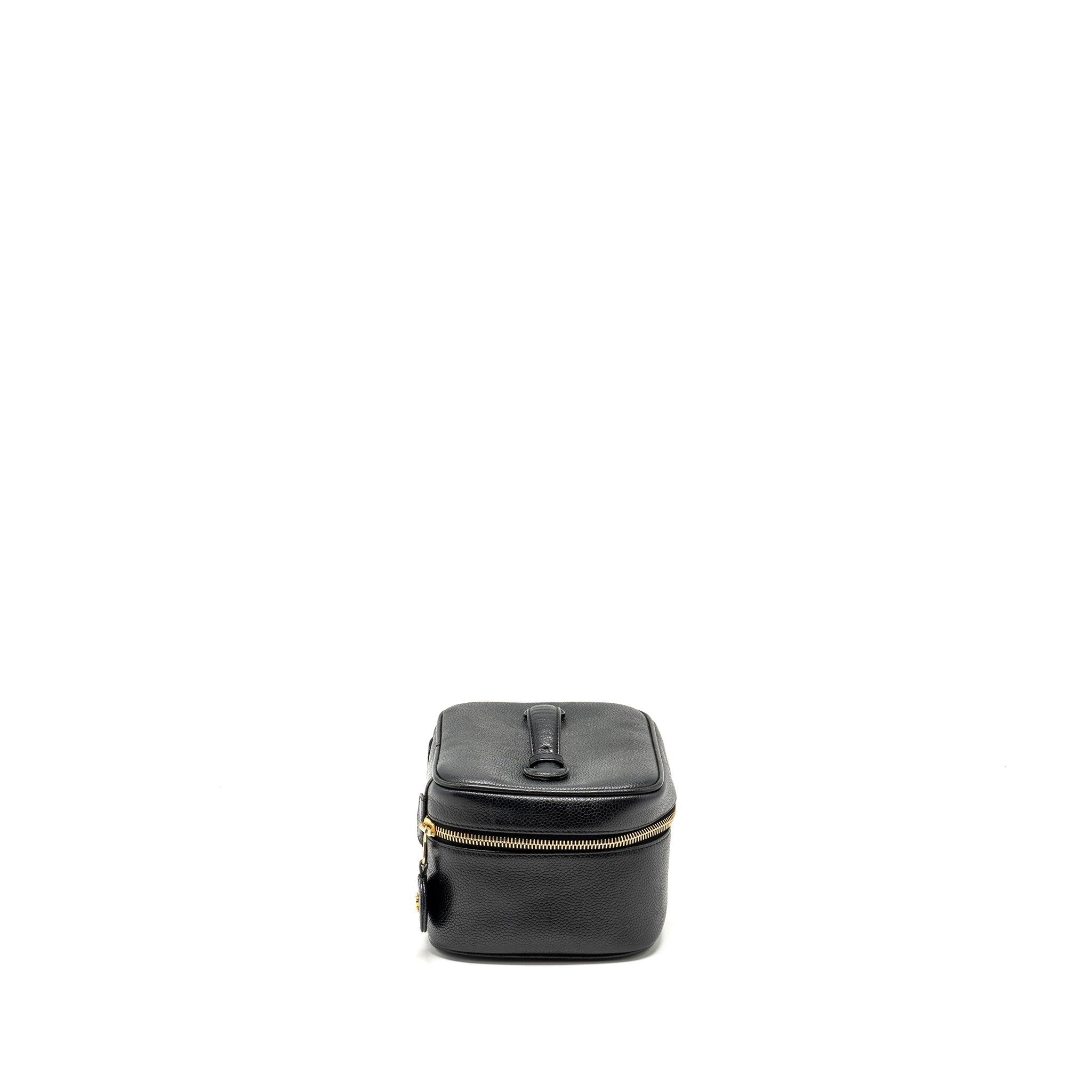 CHANEL VINTAGE VANITY CASE CAVIAR BLACK GHW