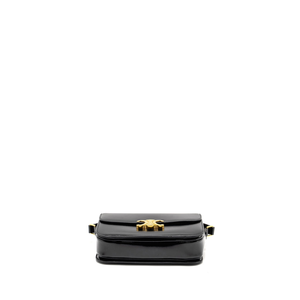 CELINE CLASSIC TRIOMPHE BAG SHINY CALFSKIN BLACK GHW