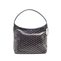 GOYARD BOHEME HOBO BAG GOYARDINE CANVAS/CALFSKIN NAVY SHW