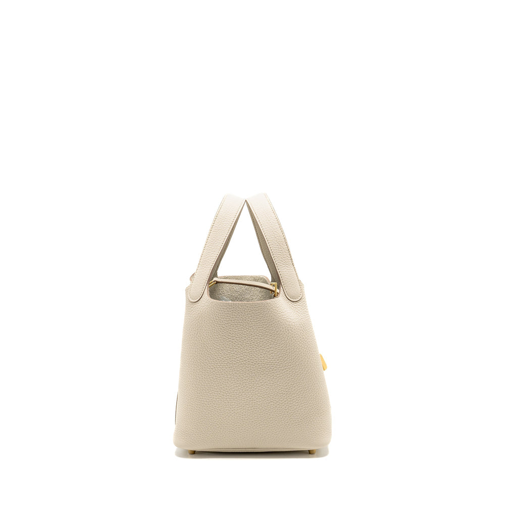 HERMES PICOTIN 18 LOCK BAG CLEMENCE BETON GHW
