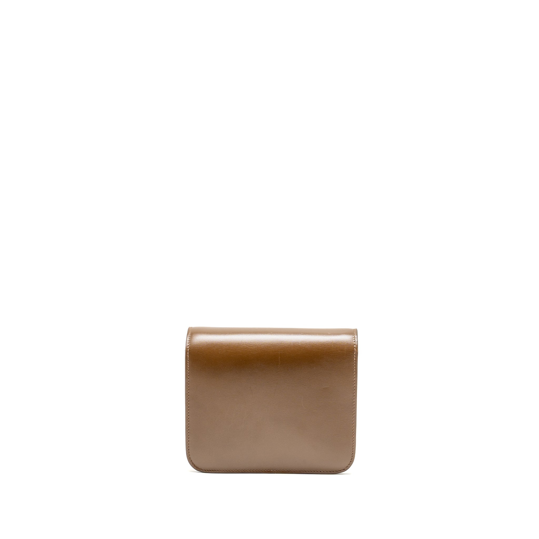 CELINE TEEN CLASSIC BOX BAG CALFSKIN CAMEL GHW