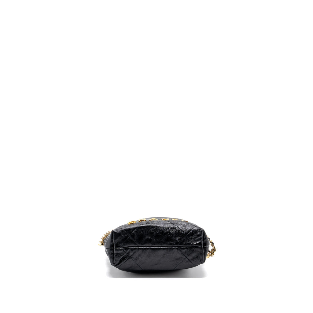 CHANEL 23S MINI 22 BAG WITH PEARL SHINY CALFSKIN GHW (MICROCHIP)