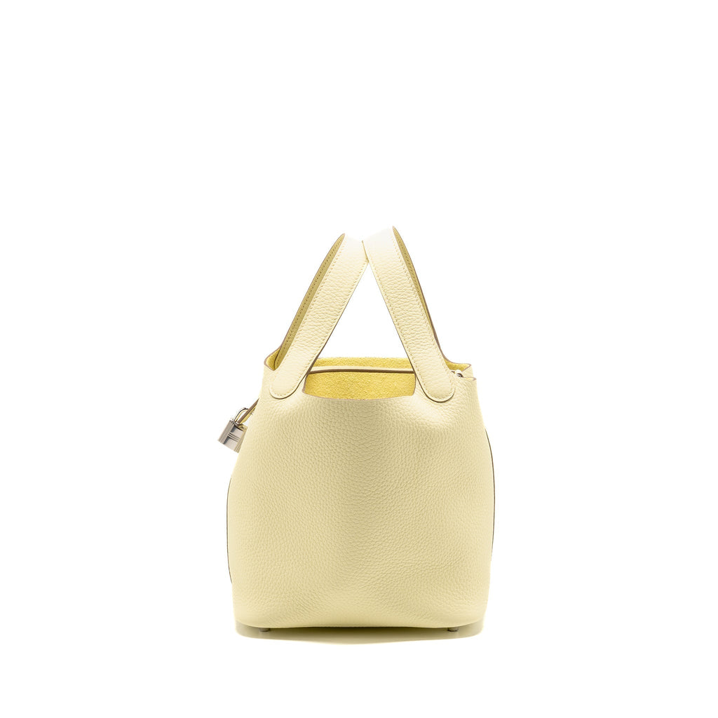 HERMES PICOTIN 18 LOCK BAG CLEMENCE JAUNE MILTON SHW