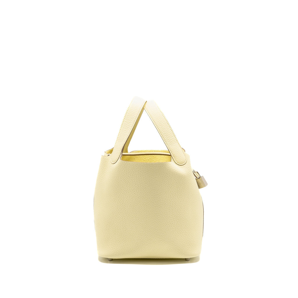 HERMES PICOTIN 18 LOCK BAG CLEMENCE JAUNE MILTON SHW