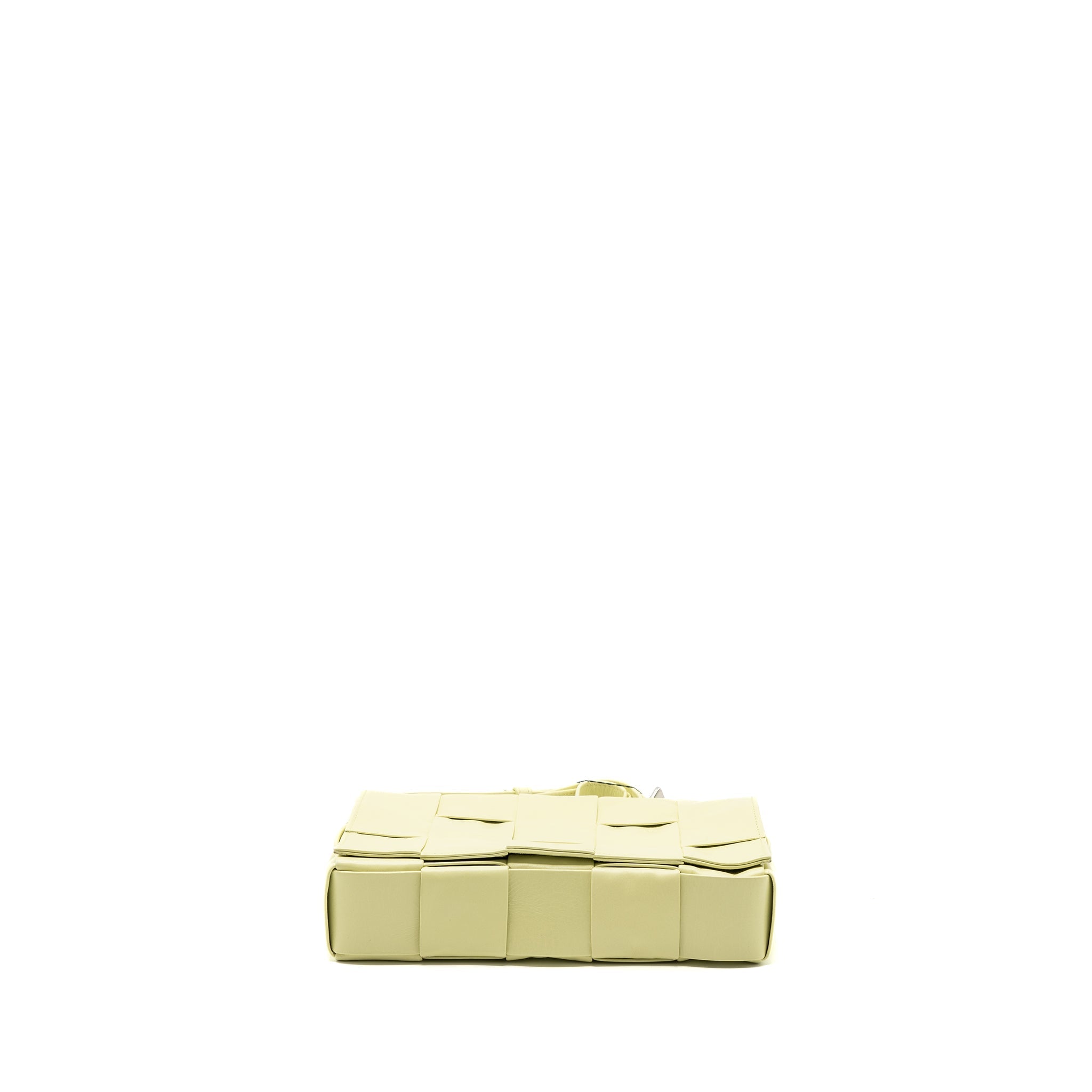 BOTTEGA VENETA SMALL CASSETTE BAG LEMON WASHED SHW