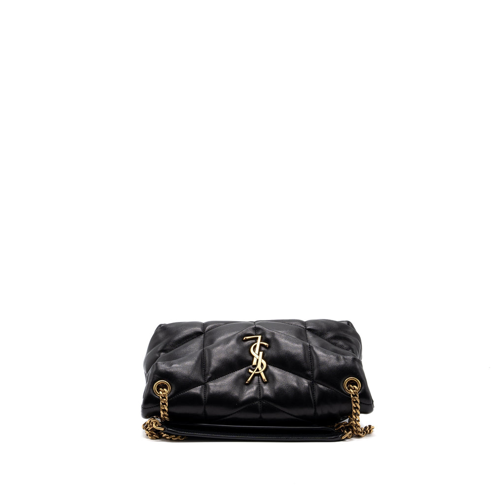 SAINT LAURENT/YSL SMALL PUFFER QUILTED NAPPA BLACK GHW