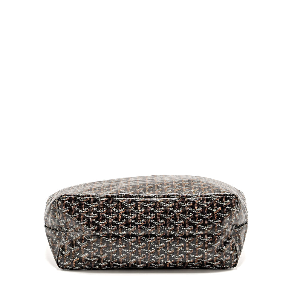 GOYARD SAINT LOUIS TOTE PM GOYARDLINE CANVAS / CALFSKIN BLACK SHW