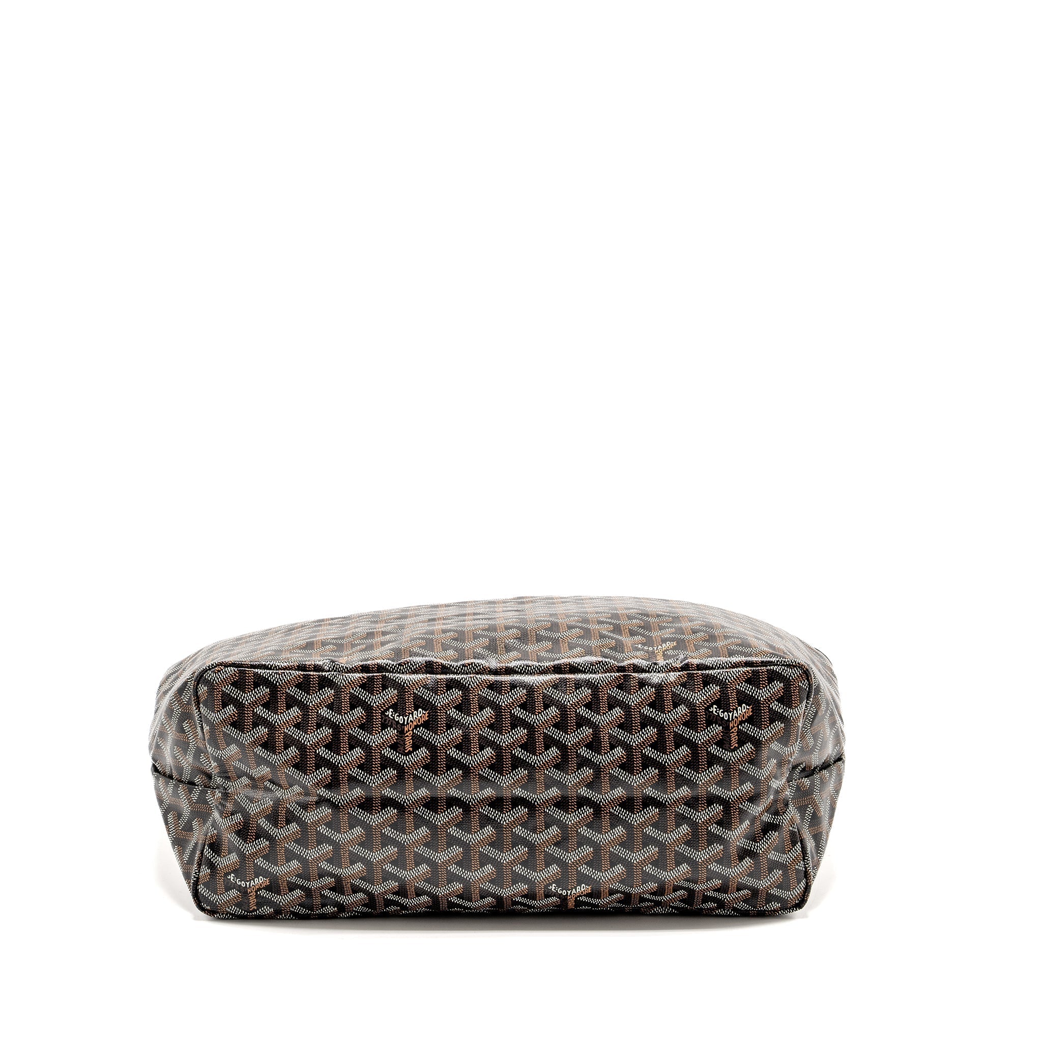 GOYARD SAINT LOUIS TOTE PM GOYARDLINE CANVAS / CALFSKIN BLACK SHW