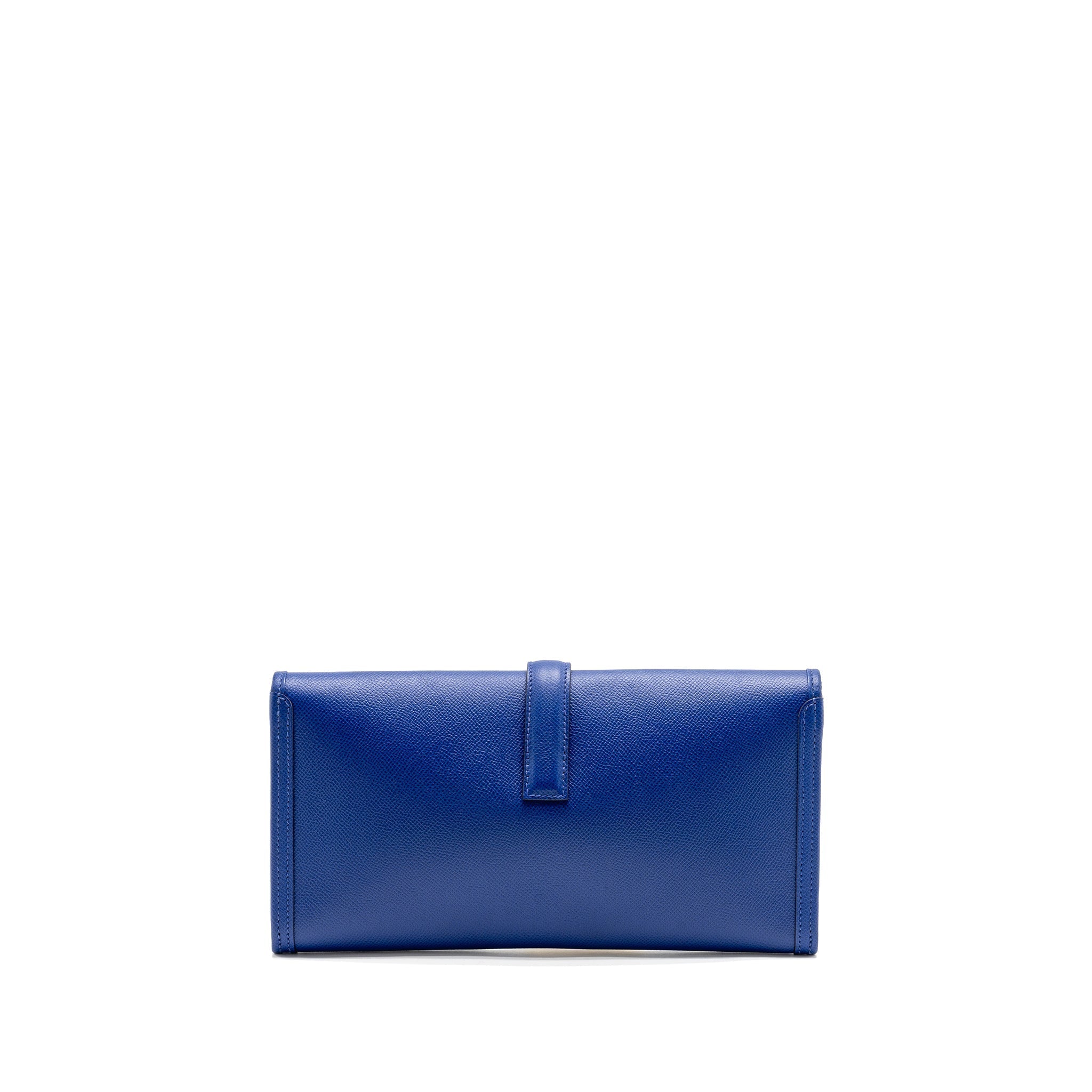 HERMES JIGE CLUTCH EPSOM BLUE ELECTRIC