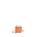 CHANEL MINI VANITY WITH CHAINS CAVIAR CORAL PINK LGHW(MICROCHIP)