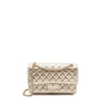 CHANEL SMALL 2.55 REISSUE DOUBLE FLAP BAG AGED CALFSKIN METALLIC LIGHT GOLD WITH LGHW