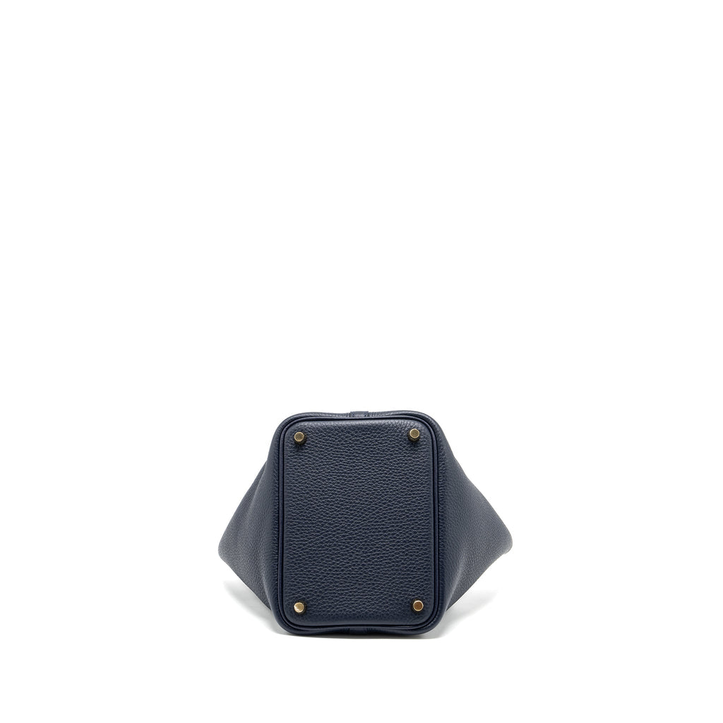 HERMES PICOTIN 18 LOCK BAG CLEMENCE BLUE NUIT GHW
