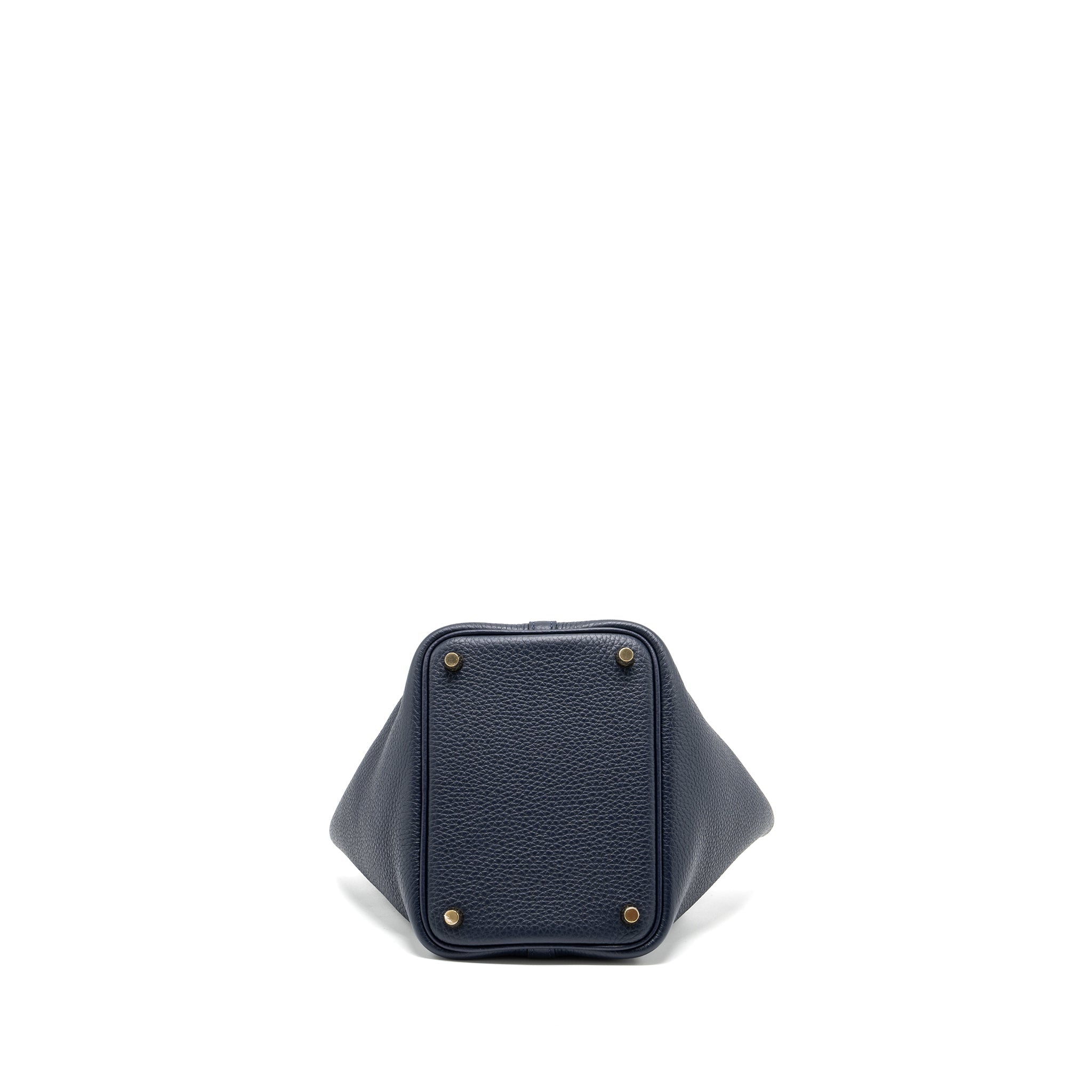 HERMES PICOTIN 18 LOCK BAG CLEMENCE BLUE NUIT GHW