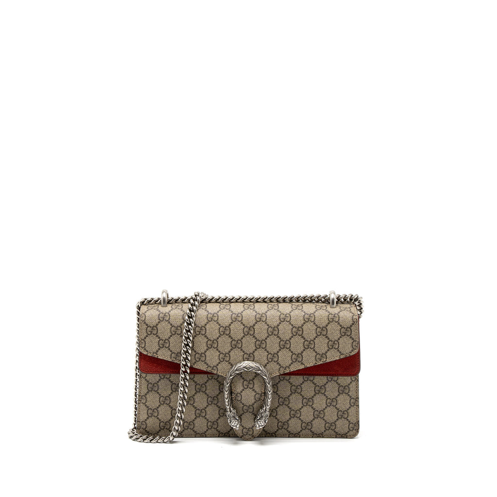 GUCCI DIONYSUS SHOULDER BAG GG SUPREME CANVAS/SUEDE SHW