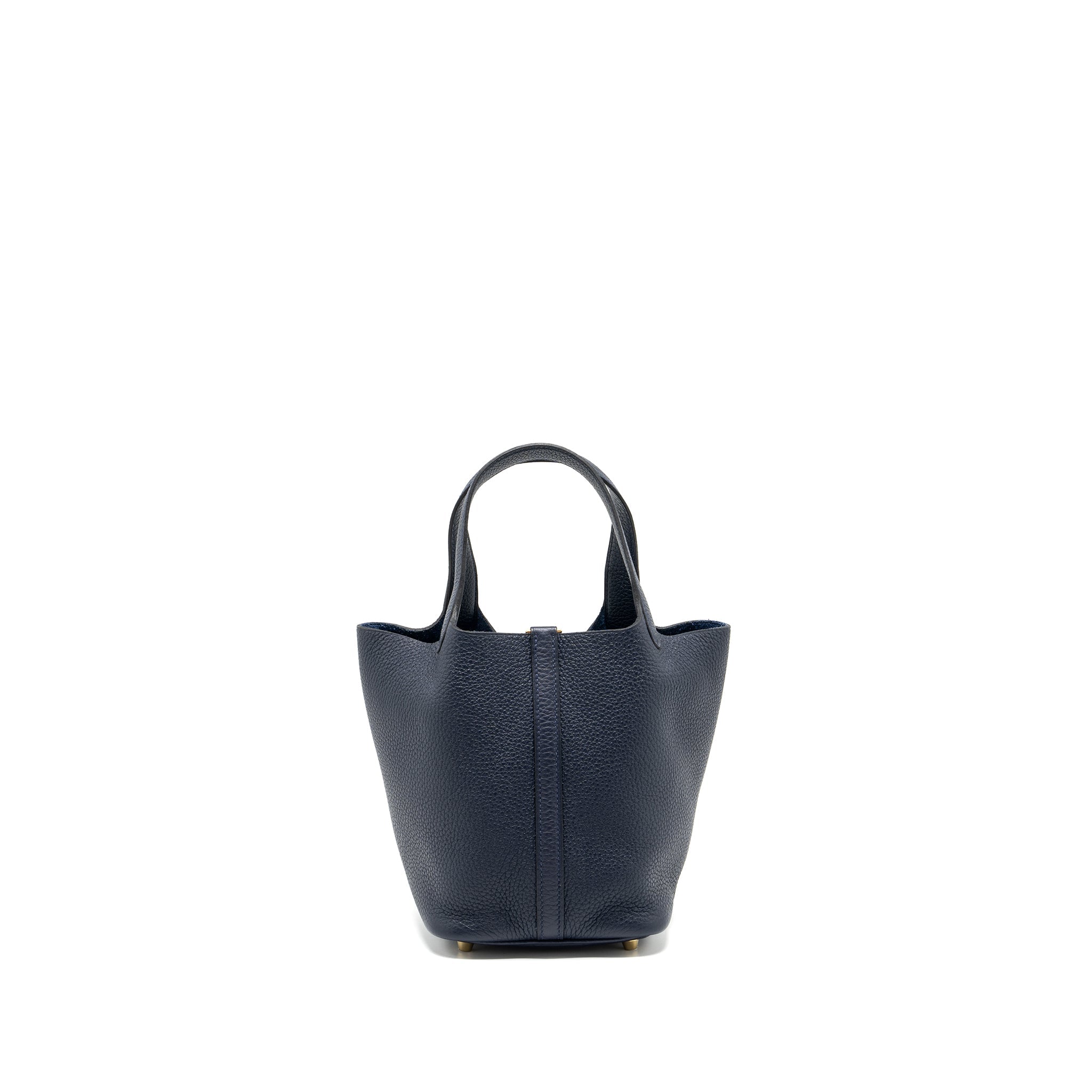 HERMES PICOTIN 18 LOCK BAG CLEMENCE BLUE NUIT GHW