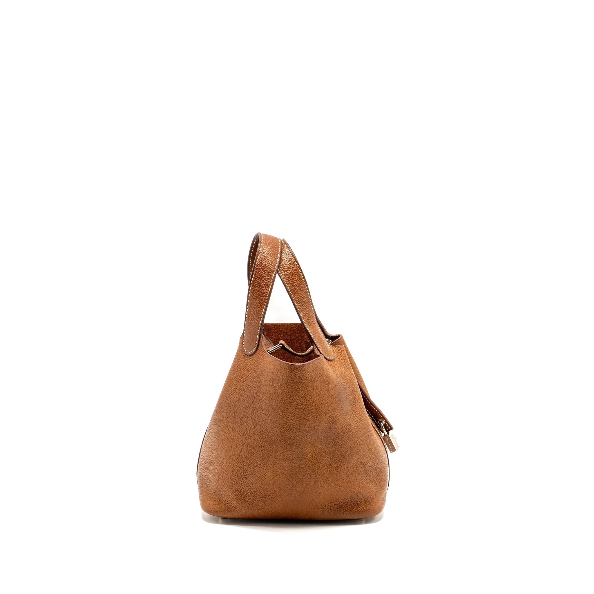 HERMES PICOTIN 18 LOCK BAG BARENIA FAUBOURG FAUVE SHW