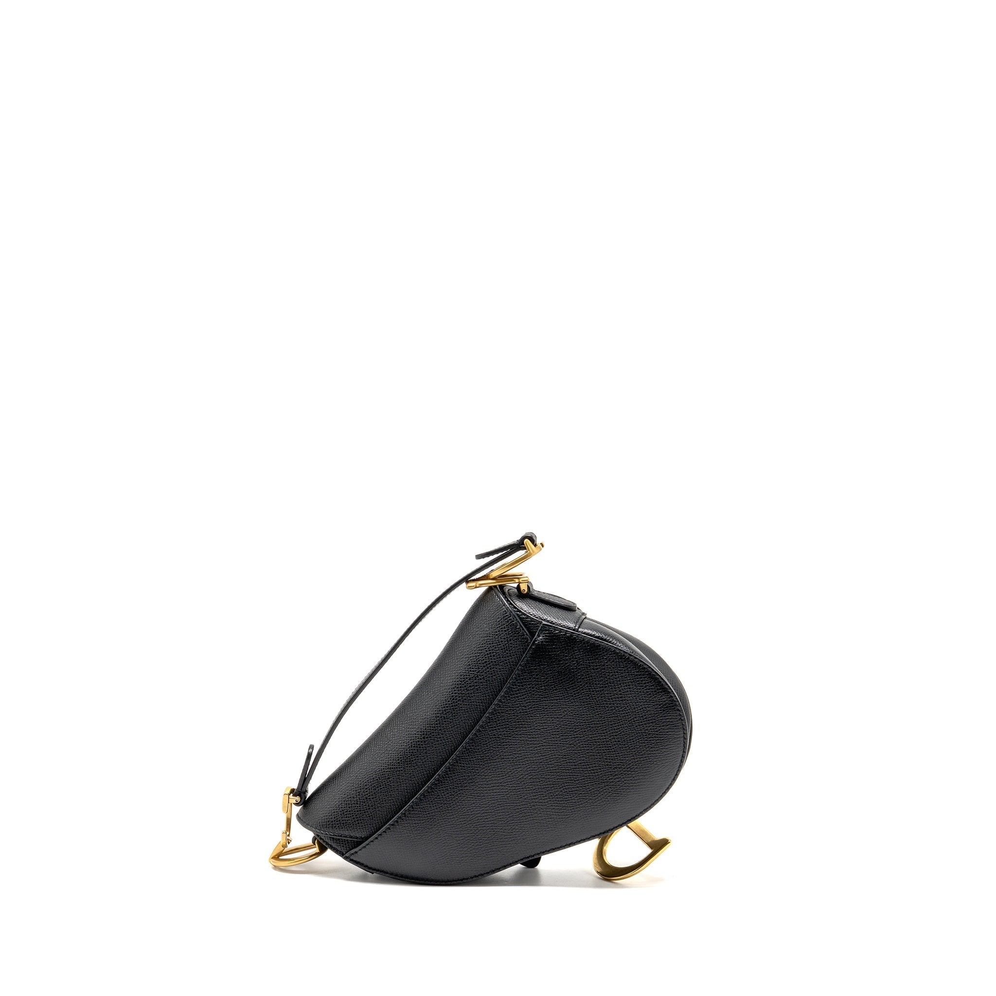 DIOR MINI SADDLE BAG CALFSKIN BLACK GHW