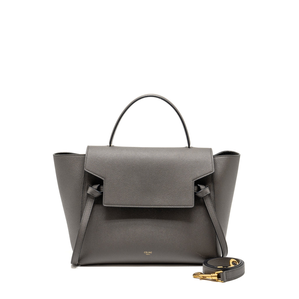CELINE MINI BELT BAG CALFSKIN GREY GHW