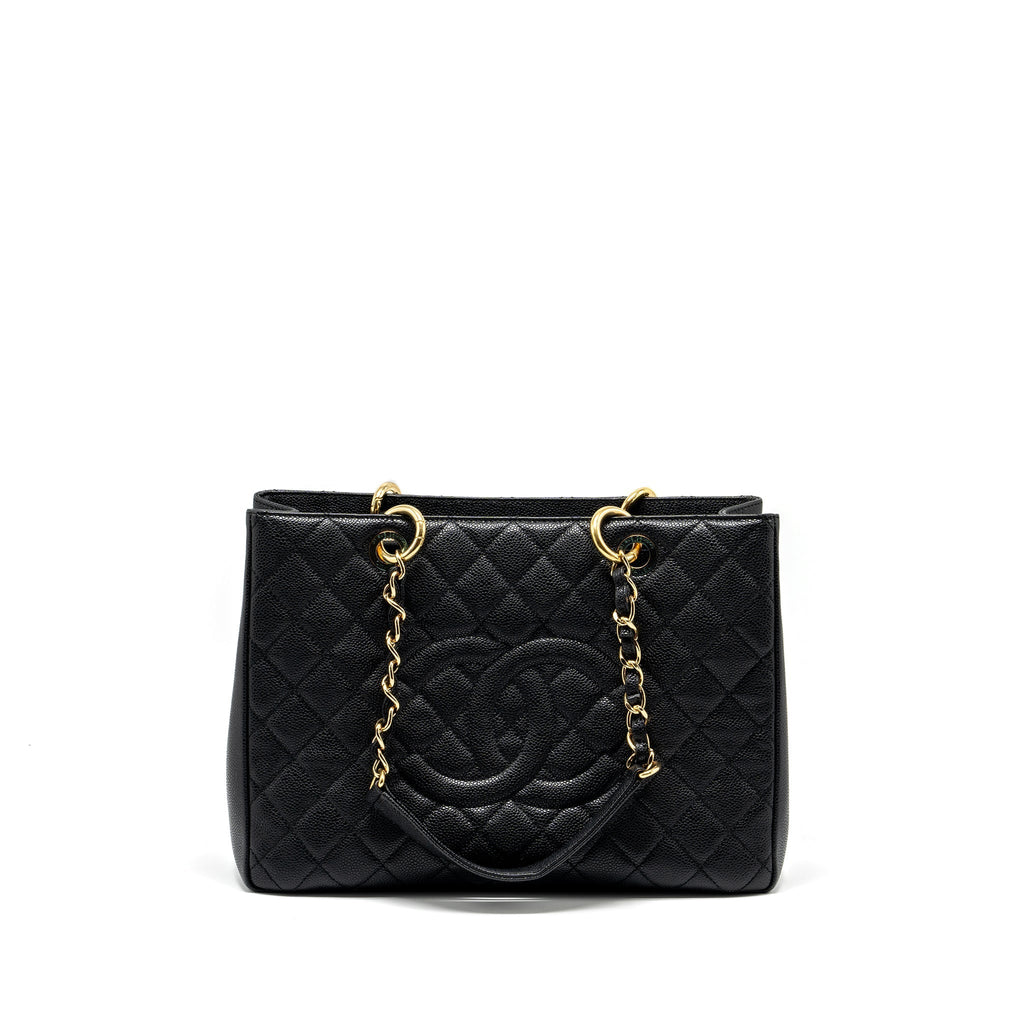 CHANEL GRAND SHOPPING TOTE BAG CAVIAR BLACK GHW