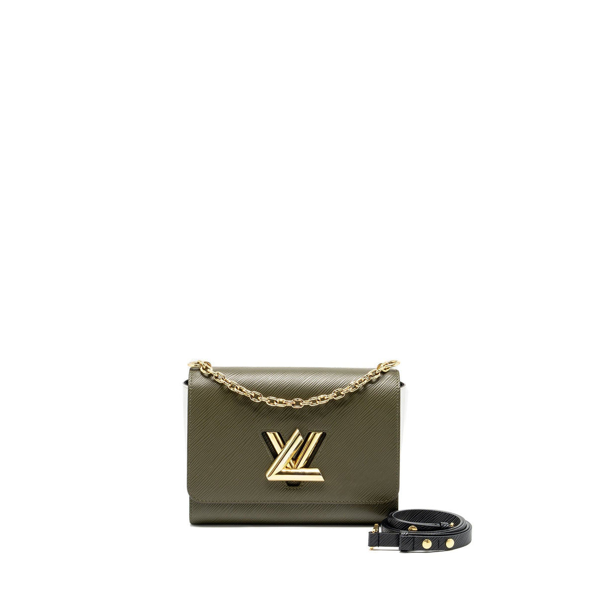 LOUIS VUITTON TWIST MM EPI OLIVE/WHITE GHW