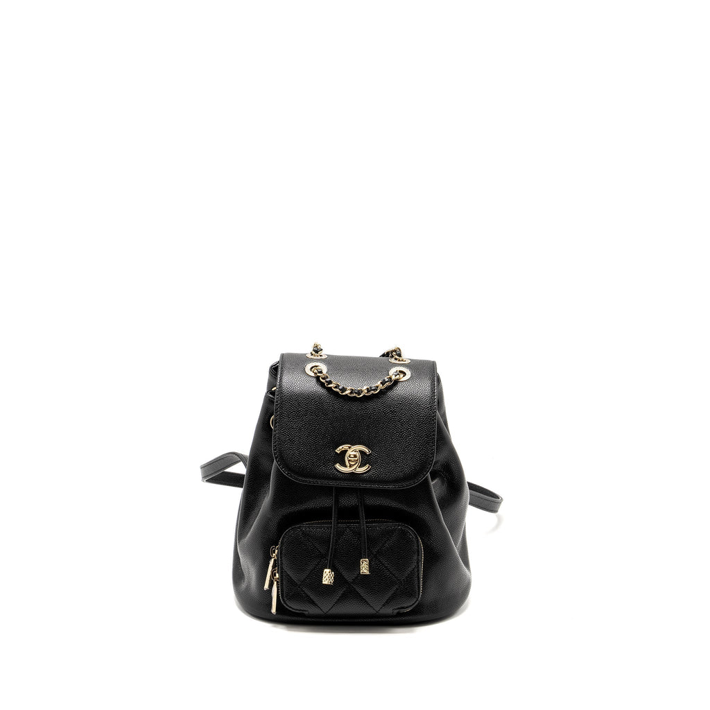 CHANEL AFFINITY BACKPACK CAVIAR BLACK LGHW (MICROCHIP)