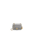 CHANEL PEARL CRUSH MINI SQUARE FLAP BAG LAMBSKIN LIGHT GREY GHW(MICROCHIP)