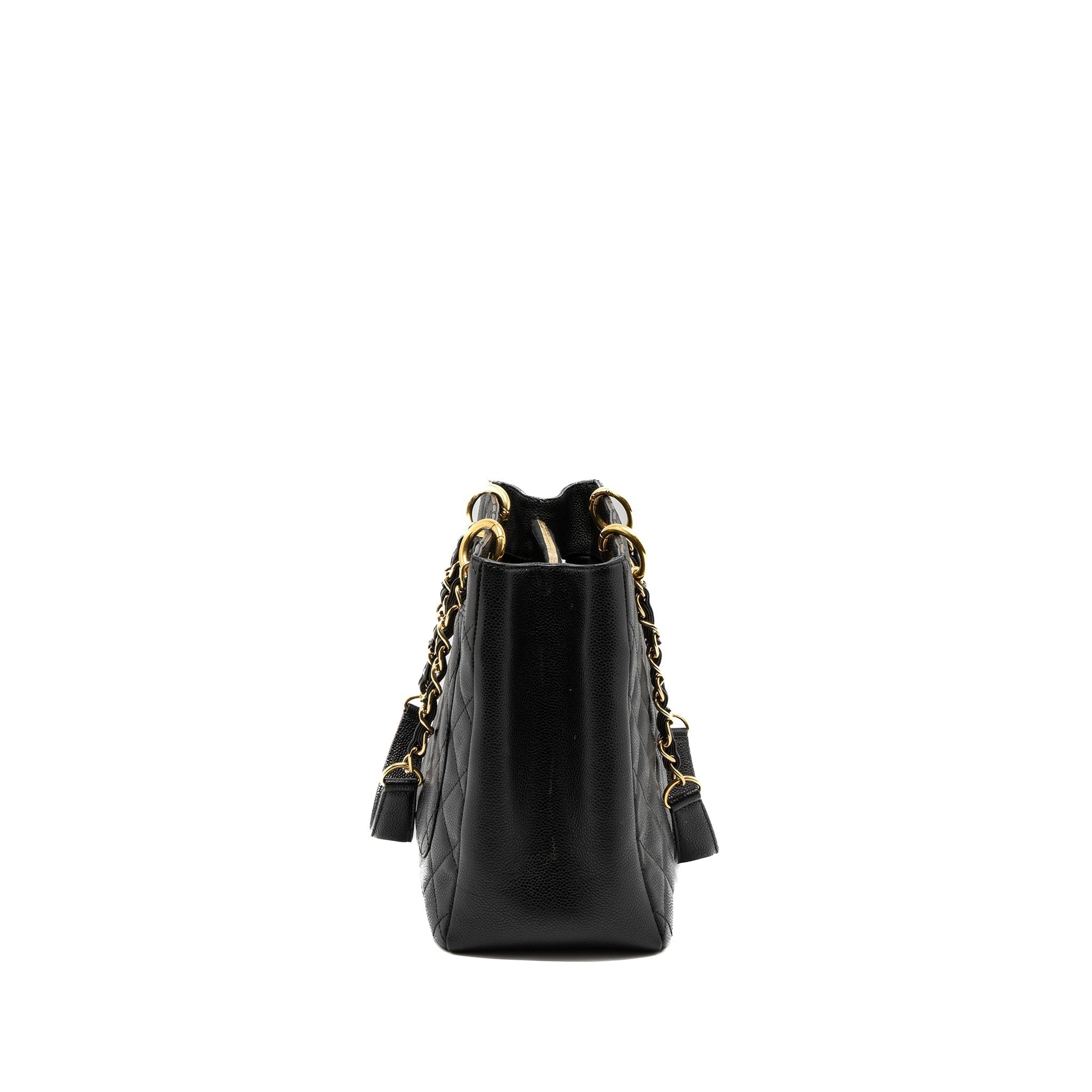 CHANEL GRAND SHOPPING TOTE/GST CAVIAR BLACK GHW