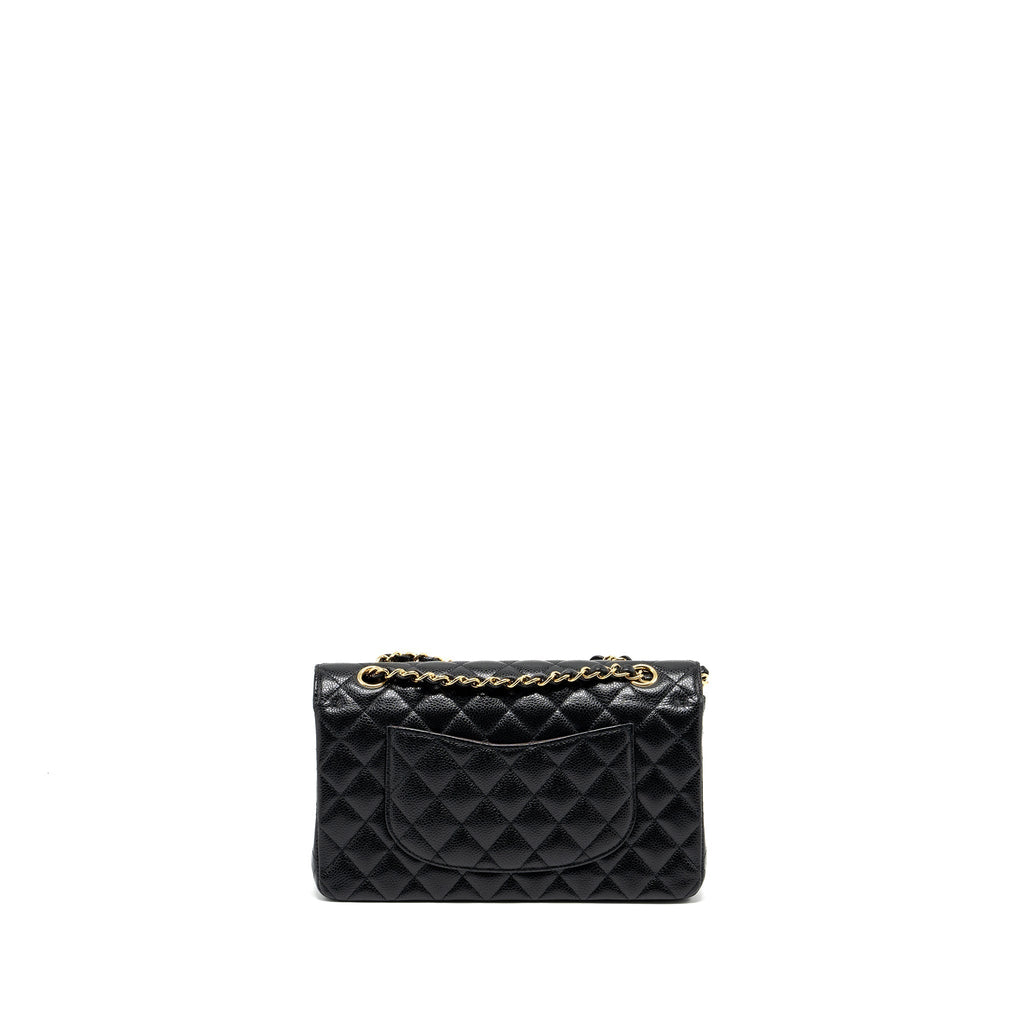 CHANEL MEDIUM CLASSIC DOUBLE FLAP BAG CAVIAR BLACK GHW
