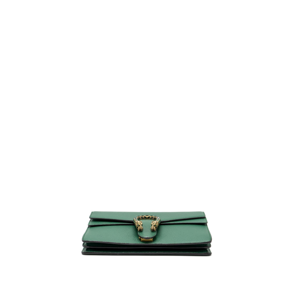 GUCCI DIONYSUS SHOULDER BAG CALFSKIN GREEN GHW