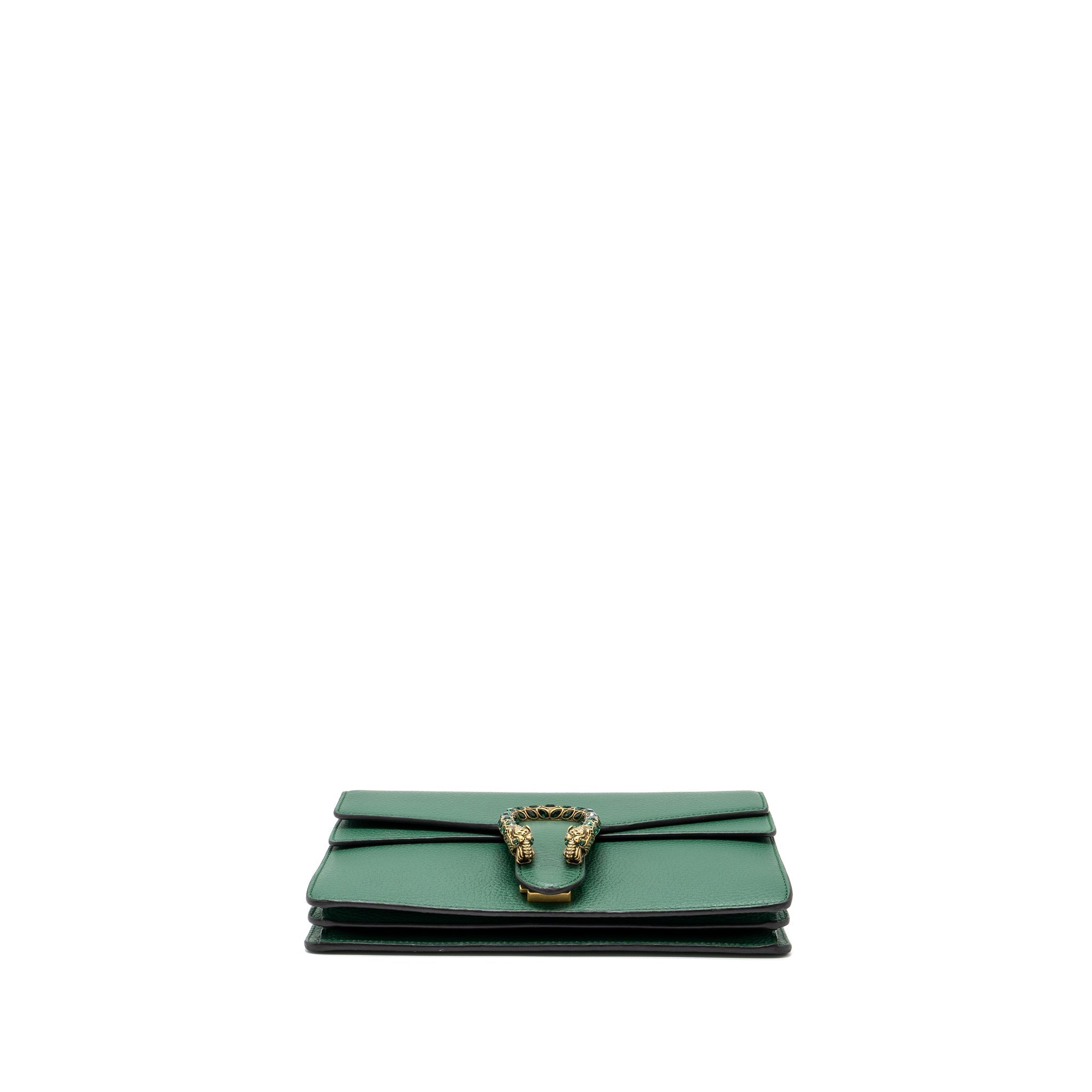 GUCCI DIONYSUS SHOULDER BAG CALFSKIN GREEN GHW