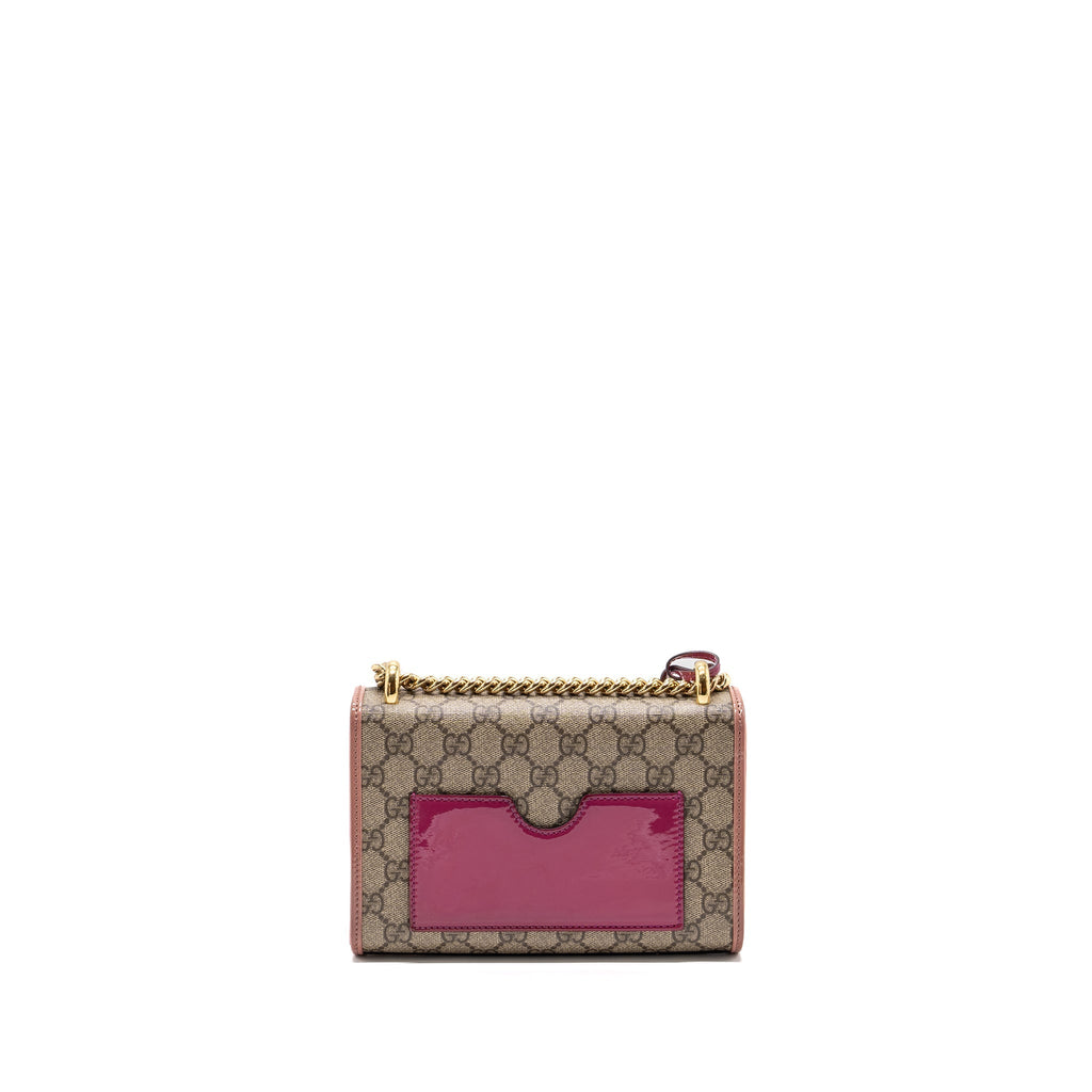 GUCCI PADLOCK CROSSBODY BAG CANVAS / PATENT MULTICOLOUR GHW