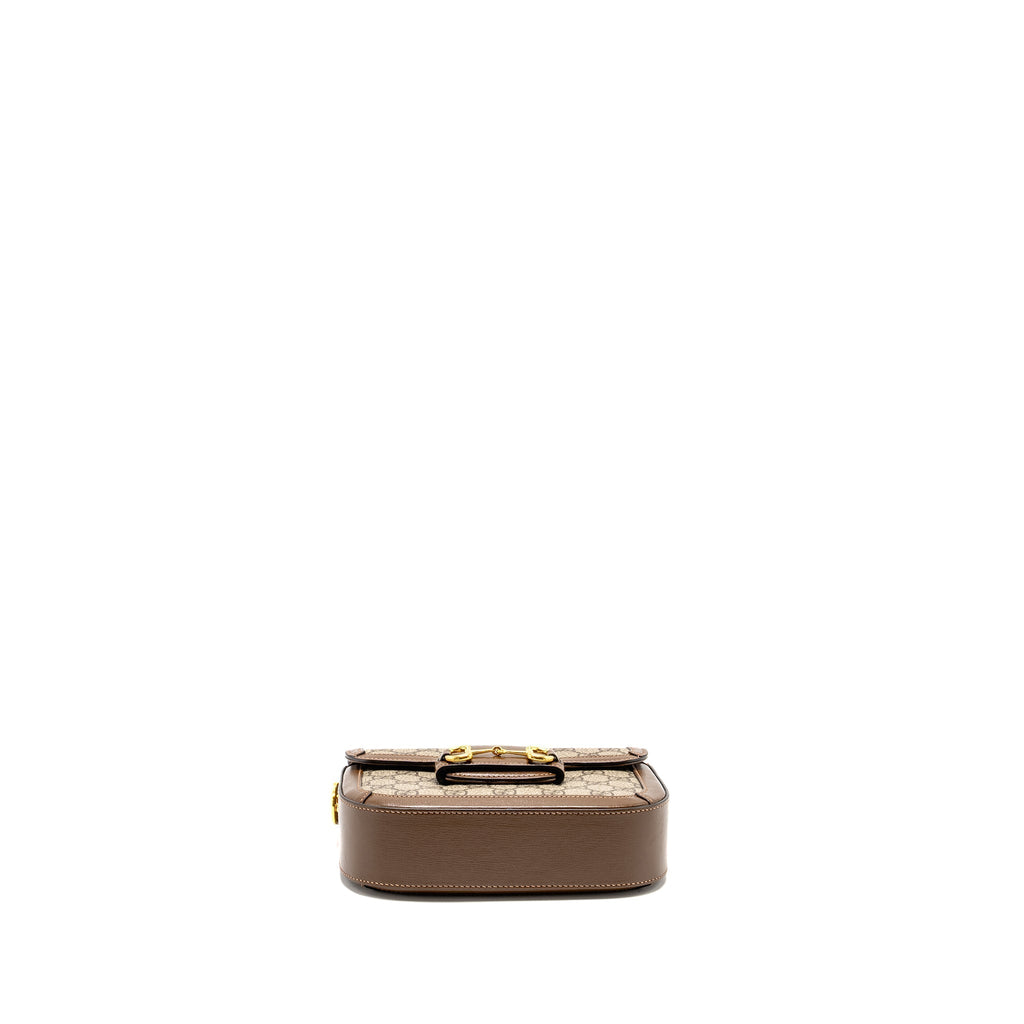 GUCCI HORSEBIT 1955 MINI BAG GG SUPREME CANVAS GHW